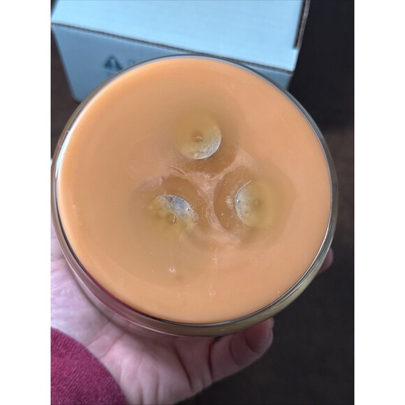 New Vtg Partylite 9.8 oz 3x4.5" 3 Wick Candle Ginger Pumpkin A La Mode w/ Box - Picture 5 of 12